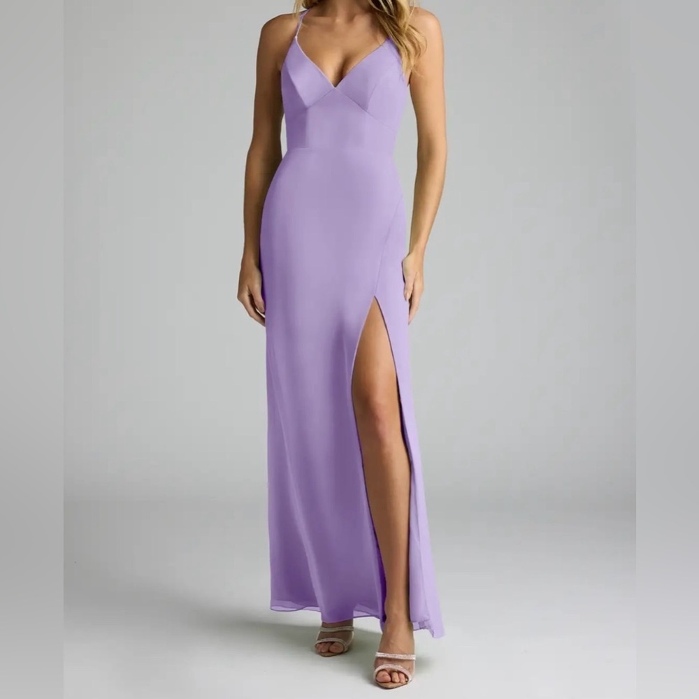 Azazie Strapless Lavender Dress